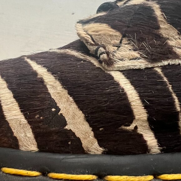 Doc Dr. Martens Zebra Print Pony Hair-on real fur leather boots rare unisex - Picture 11 of 11